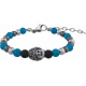 Bracelet STILIVITA en acier - Collection Equilibre - Apaisement charge mentale - Apatite - Hématite - Pierre de lave - 17+4cm