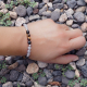 Bracelet STILIVITA en acier - Collection Equilibre - PROTECTION ENERGETIQUE -Labradorite - oeil de tigre-Tourmaline noir-17+4cm