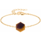 Bracelet acier doré - mookaite - 15+5cm