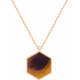 Collier acier doré - mookaite - 40+5cm