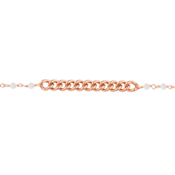 Bracelet argent rosé - pierre de lune 3g - longueur : 15+5CM