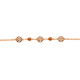 Bracelet argent rosé - arbre de vie - hessonite - 2g - longueur : 15+5CM