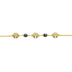 Bracelet argent doré - arbre de vie - spinel noir - 2g - longueur : 15+5CM