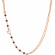 Collier argent rosé - Grenat - 3g - 40+5cm