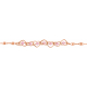 Bracelet argent rosé -  Quartz rose - 2,1g - 15+5cm