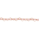 Bracelet argent rosé -  Quartz rose - 3,7g - 15+5cm