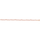Bracelet argent rosé -  Quartz rose - 3,7g - 15+5cm