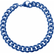 Bracelet en acier - bleu - largeur 7mm - longeur 22cm