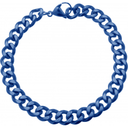 Bracelet en acier - bleu - largeur 7mm - longeur 22cm