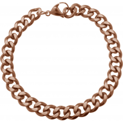 Bracelet en acier - marron - largeur 7mm - longeur 22cm