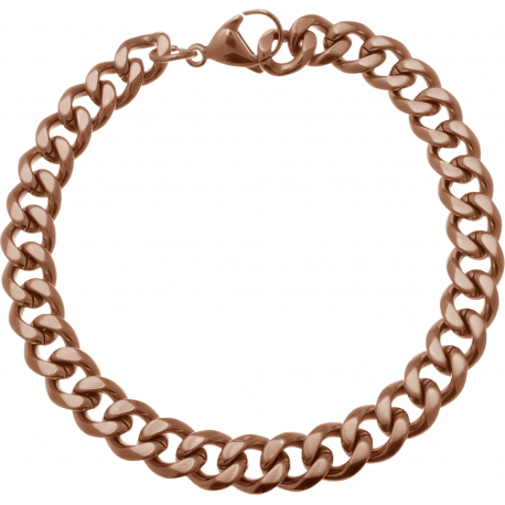 Bracelet en acier - marron - largeur 7mm - longeur 22cm