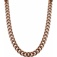 Collier en acier - marron - largeur 7mm - longeur 52cm