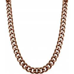 Collier en acier - marron - largeur 7mm - longeur 52cm