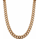 Collier en acier - doré - largeur 7mm - longeur 52cm