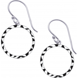 Boucles d'oreille acier - email - silk screen - 18mm