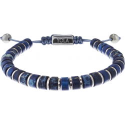 Bracelet en acier - ajustable - emperor bleu - 15 à 22cm