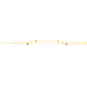 Chaine de cheville en acier doré - coeurs - 22+5cm