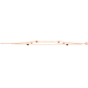 Chaine de cheville en acier rosé - coeurs - 22+5cm