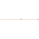 Chaine de cheville en acier rosé - zircon - 22+5cm