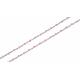 Chaine de cheville en acier - email rose - 22+5cm