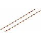 Chaine de cheville en acier - doré - email marron - 22+5cm