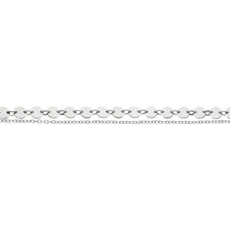 Chaine de cheville en acier - disques - 22+5cm