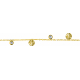 Chaine de cheville en acier doré - arbre de vie - zircons - 22+5cm