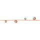 Chaine de cheville en acier rosé - arbre de vie - zircons - 22+5cm