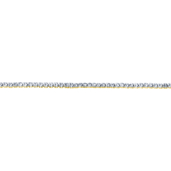 Chaine de cheville en acier doré - zircons - 22+5cm