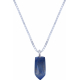 Collier en argent rhodié - lapis lazuli - 6x12mm - 2,8g - 40cm