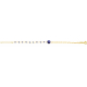 Bracelet argent doré -  Lapiz Lazuli  - 1,9g - 15+5cm