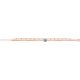 Bracelet argent rosé -  Agate bleue - 3,2g - 15+5cm