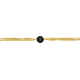 Bracelet argent doré -  Spinel noir - 3,1g - 15+5cm