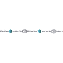 Bracelet argent rhodié - Angelite - 3,6g - 15+5cm