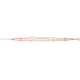 Bracelet argent rosé - Quartz rose - 2,8g - 15+5cm