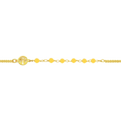 Bracelet argent doré -  Citrine - 1,5g - 15+5cm