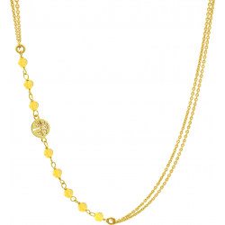 Collier argent doré -  Citrine - 2,8g - 40+5cm