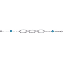 Bracelet argent rhodié -  Apatite - 2,2g - 15+5cm