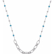 Collier argent rhodié -  Apatite - 4,9g - 40+5cm