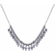 Collier argent rhodié -  Iolite - 5,9g - 40+5cm