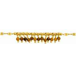 Bracelet argent doré -  Hessonite - 3,6g - 15+5cm