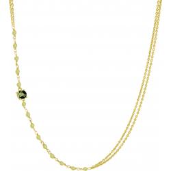 Collier argent doré -  Peridot - 3,5g - 40+5cm