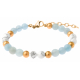 BRACELET STILIVITA GOLD Equilibre Patience et Calme 6mm acier 17 + 4cm