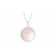 COLLIER nacre rose longueur 40 + 5 mm