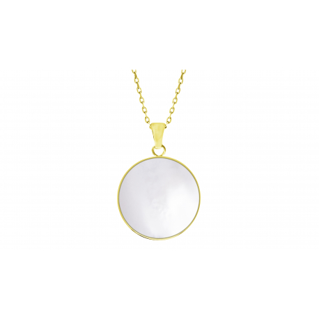 COLLIER nacre blanche longueur 40 + 5 mm