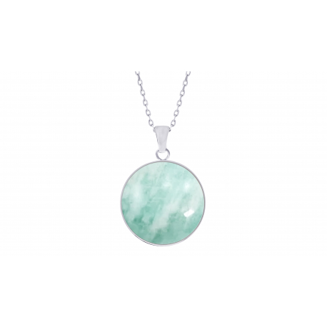 COLLIER amazonite longueur 40 + 5 mm