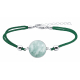 Bracelet amazonite, longueur 15+5cm diametre 18mm