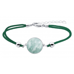 Bracelet amazonite, longueur 15+5cm diametre 18mm