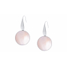 Boucles d'oreilles nacre rose D18mm