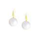 Boucles d'oreilles nacre blanche D18mm